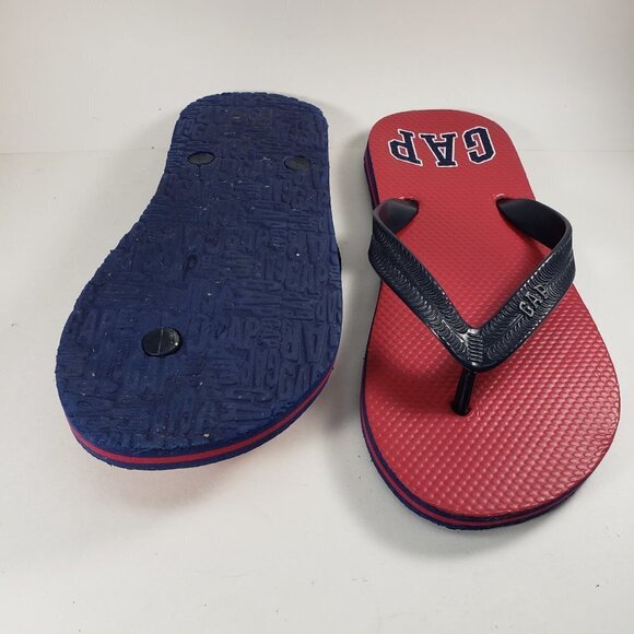 GAP Kids Flip-Flops Sandals Red Blue Black Size 3/4 – Comfortable Summer Shoes - Picture 3 of 7